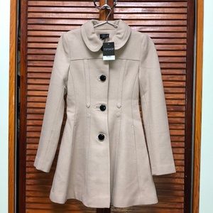 Topshop Cream Pea Coat